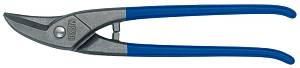 D208-275 Ножницы по металлу, закруглённые лезвия, правые, рез: 1.0 мм, 275 мм, круговой рез ERDI